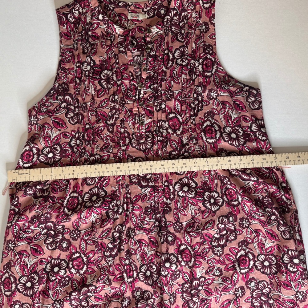 Faherty Pink Floral Midi Dress - Picture 14 of 15